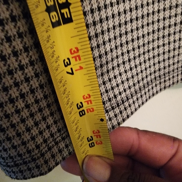 H&M Tailored Jersey Dress Light Beige/Black Checked Size XS - Picture 7 of 12